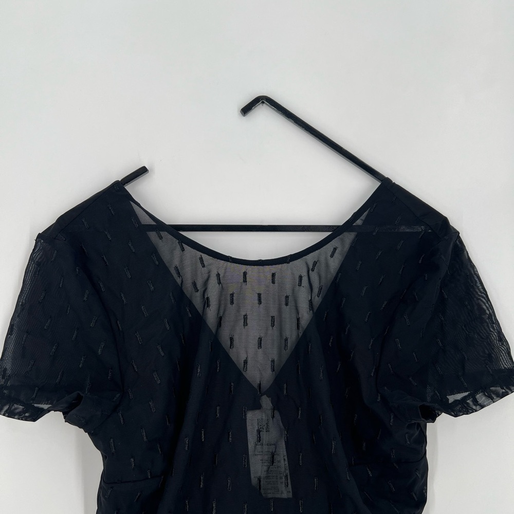 Wolford Aphrodite Mesh Embroidered Polka Dot Bodysuit In Black - Picture 2 of 9